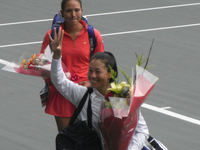 退場する、クルム伊達公子