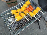とうもろこしを焼く