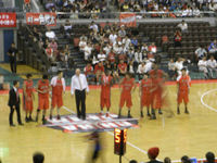 試合終了後の選手たち