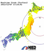 強震モニター 2012/12/07 三陸沖地震