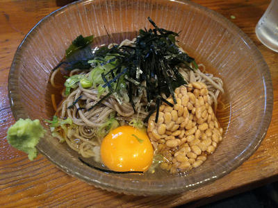 納豆卵そば