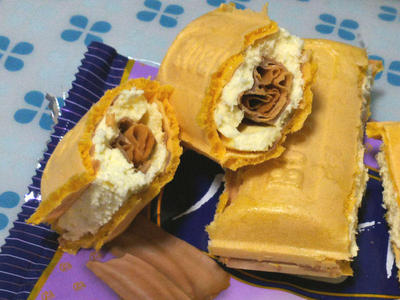 ルマンドアイス 割ったところ