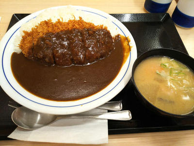 カツカレー 竹と豚汁