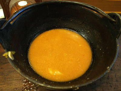 辛豚ほうとう 食べ終わり