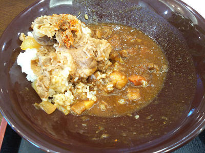 牛あいがけカレー 残り半分