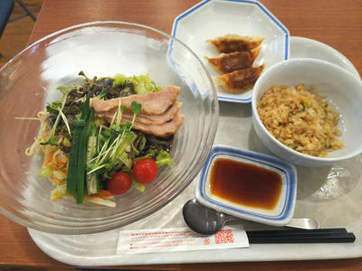 冷やしまぜめん 黒 チャーハン餃子セット