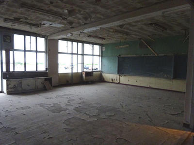 被災した教室