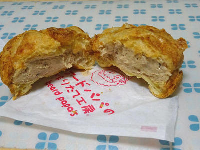 わらびもちシュー 断面