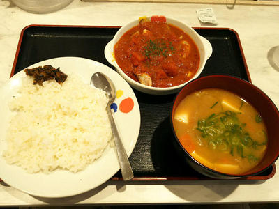 ごろごろチキントマトカレーと豚汁