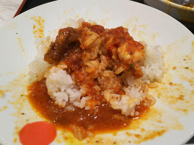 ごろごろチキントマトカレー 残り半分