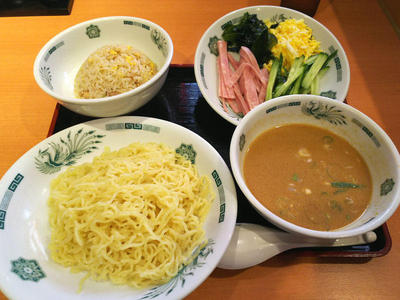 ごま味噌冷しと半チャーハン