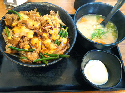 すたみなジャンカル丼と豚汁