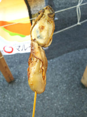 牡蠣のバター醤油焼き串