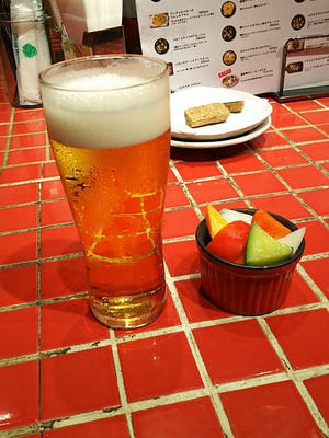 生ビールとおとおし