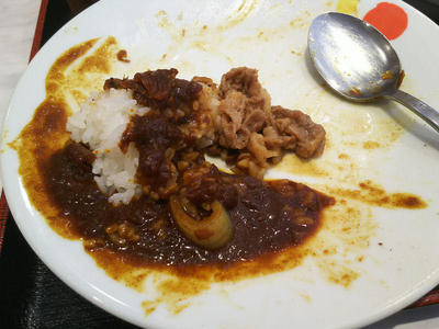 カレーギュウ 残り少し