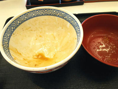 鶏すき丼 完食
