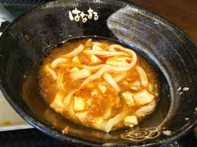 麻婆あんかけうどん 残り半分