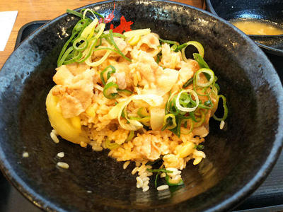 ねぎ盛りすた丼 残り半分