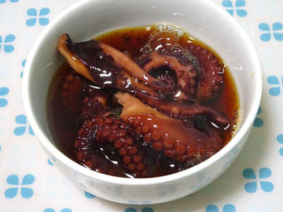 明石だこのやわらか旨炊き 取り出したところ