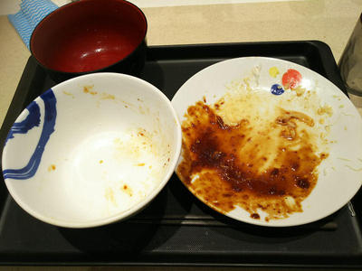 厚切り豚テキ定食 完食