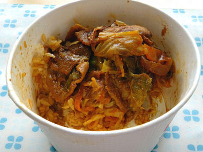 回鍋肉丼 残り半分