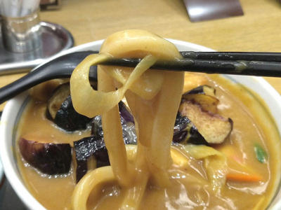 カレーうどん 麺あげ