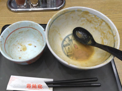 カレーうどんセット 完食