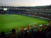 先制点直後。大分、日が暮れてきました。