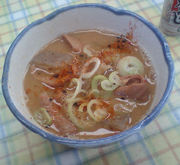 海の家のもつ煮