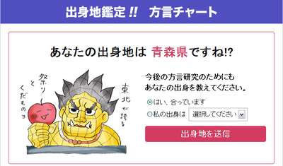 方言チャート 青森県