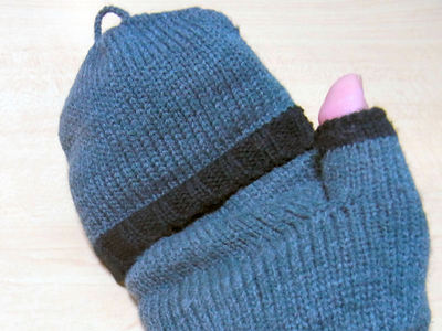 手袋 装着したところ手のひら