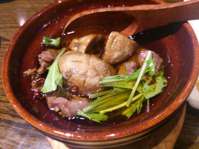 マッシュルームと砂肝のアヒージョ