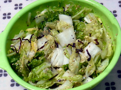 塩昆布白菜