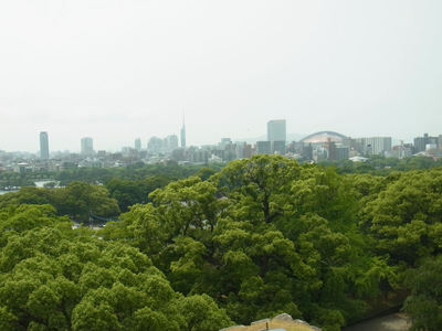 福岡城跡天守台からの景色