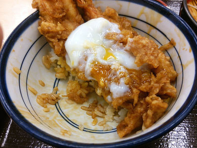 たれづけ大江戸天丼 半分食べました