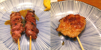 豚モツ串とつくね