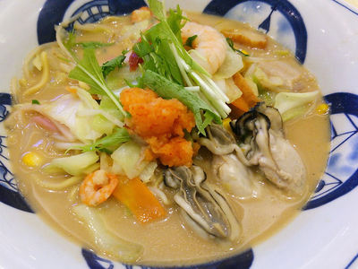 かきちゃんぽん 味噌スープ