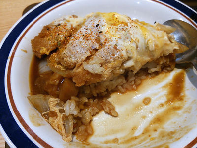 カレーカツ丼 残り半分