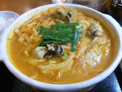 旨辛仕込み牡蠣カレーうどん