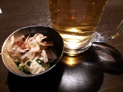 最初の1杯とお通し