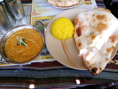 キーマカレーとハーフライス＆ハーフナンセット