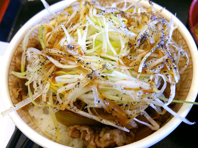 白髪ねぎ牛丼