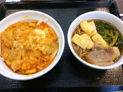 親子丼と小鴨ネギそば