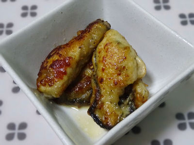 牡蠣のバター醤油焼き