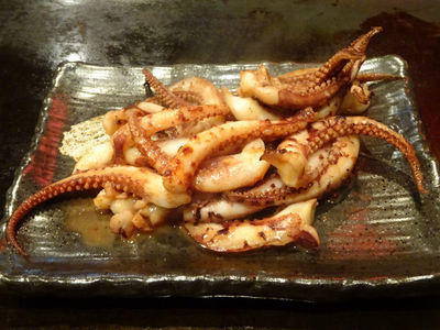 イカゲソバター焼き