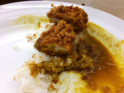ささみかつカレー 残り1口