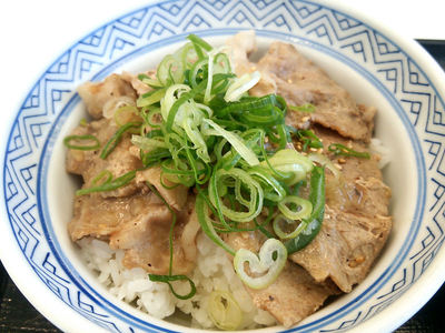 ねぎ塩ロース豚丼