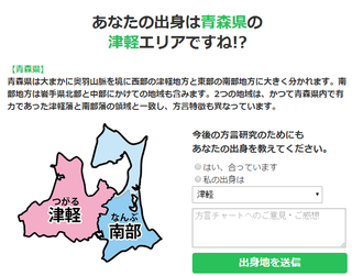 方言チャート 青森県