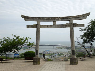 石巻市 日和見公園 鳥居より