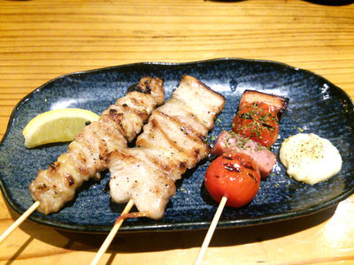 せせり、豚バラ、ベーコントマト